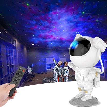 Astronaut Galaxy Projector with a wireless remote and 360-degree Magnetic Head Rotation