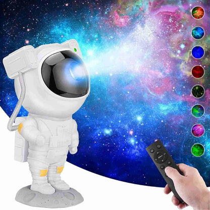 Astronaut Galaxy Projector with a wireless remote and 360-degree Magnetic Head Rotation