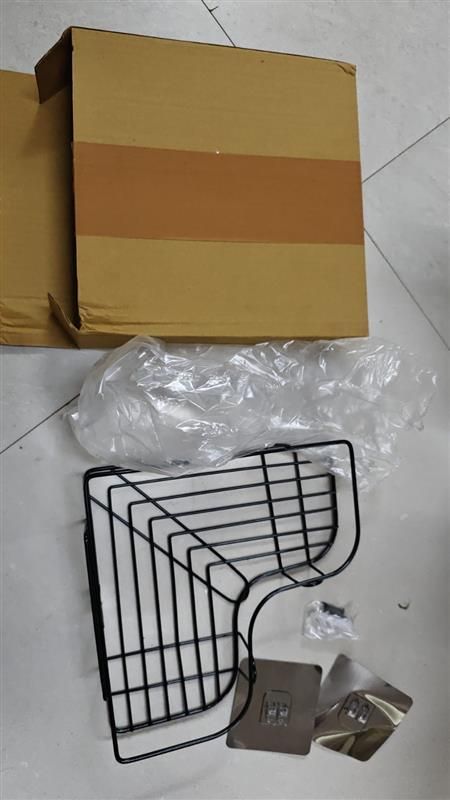 Corner Rack: Self-Adhesive Bathroom Shelf Corner Rack Made of Stainless Steel