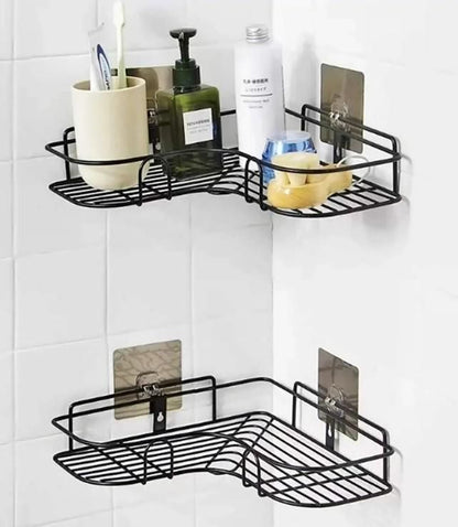 Corner Rack: Self-Adhesive Bathroom Shelf Corner Rack Made of Stainless Steel