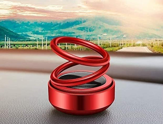 Car Air Freshener: Solar-Powered Rotating Air Freshener with Long-Lasting French Organic Fragrance
