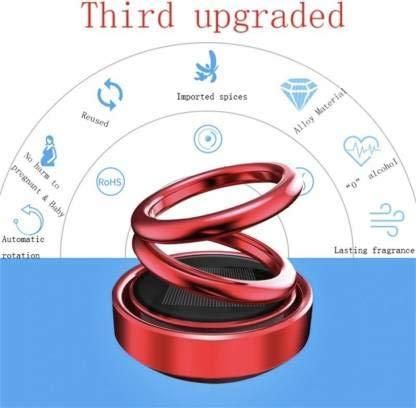 Car Air Freshener: Solar-Powered Rotating Air Freshener with Long-Lasting French Organic Fragrance