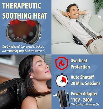Massager cushion for the neck and back